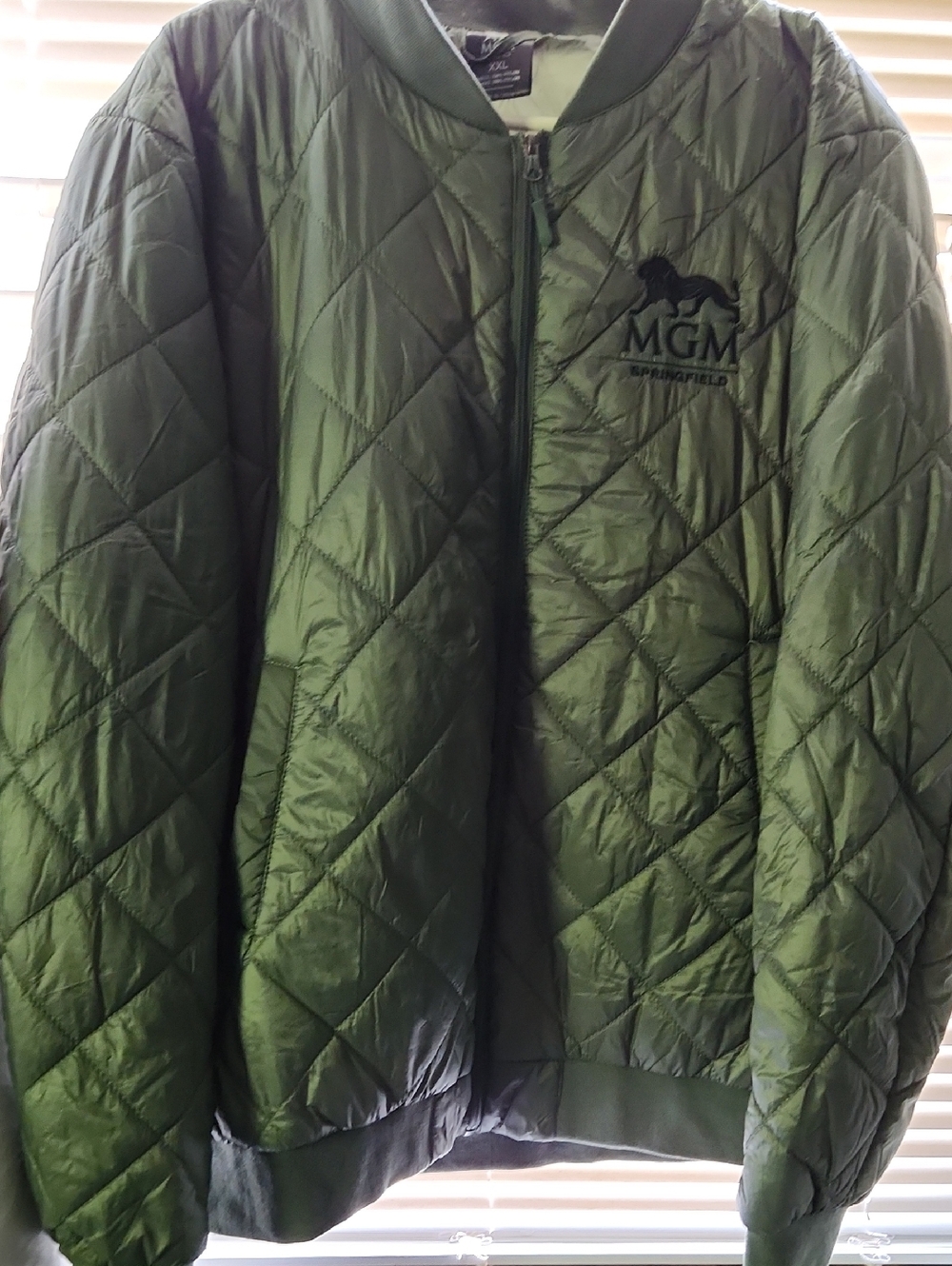 Mossimo Supply Co. Olive Green Quilted Bomber Jacket